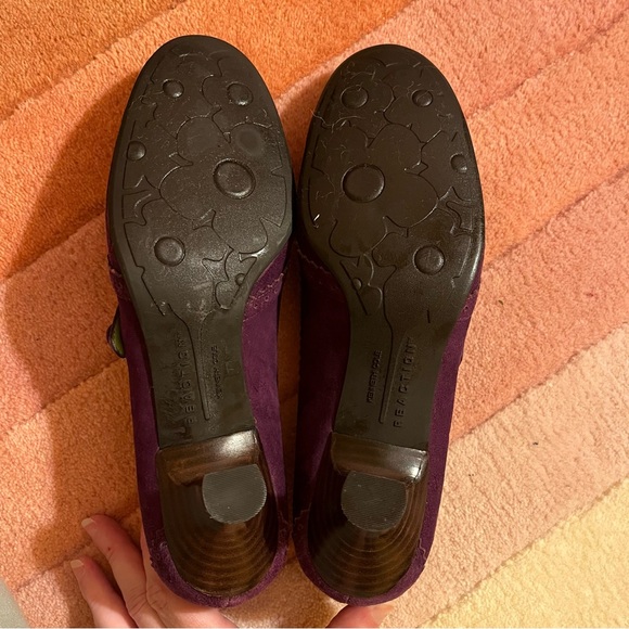Gently Used Purple Suede Mary Jane Kitten Heels - Picture 6 of 8
